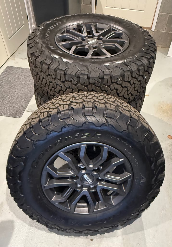 image for 4 x BF Goodrich All-Terrain 17&quot; Wheels Tyres Ford Ranger Raptor 2025 Nearly New