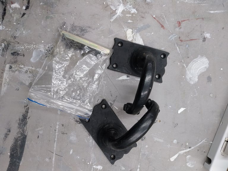 image for Cast iron mortice latch handles