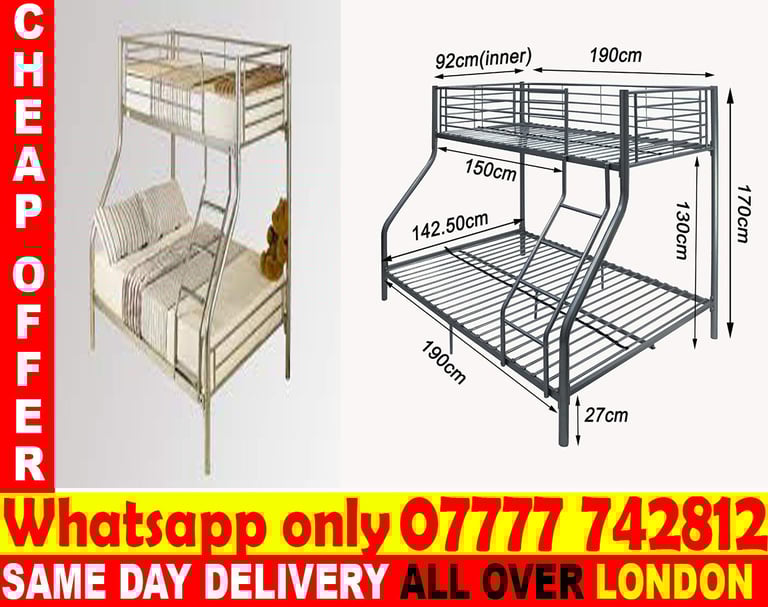 image for NEW SINGLE - DOUBLE - BUNK BED AND MATTRESS (KJN