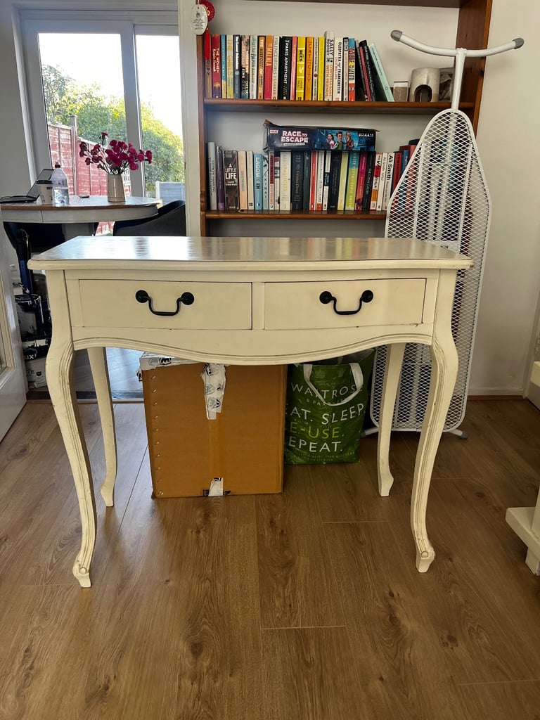 image for White hallway table unit with drawers