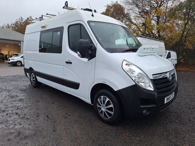 VAUXHALL MOVANO 2.3 CDTi 3500 MWB CREW MESS COMBO WELFARE VAN White Manual Diese