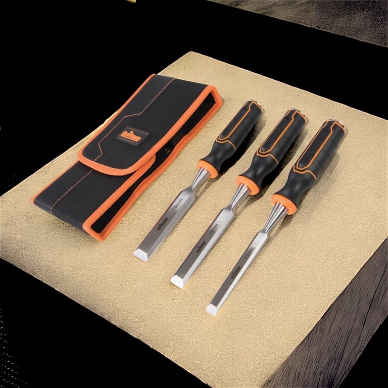 image for Triton Wood Chisel Set 3pce Joiner woodworking 