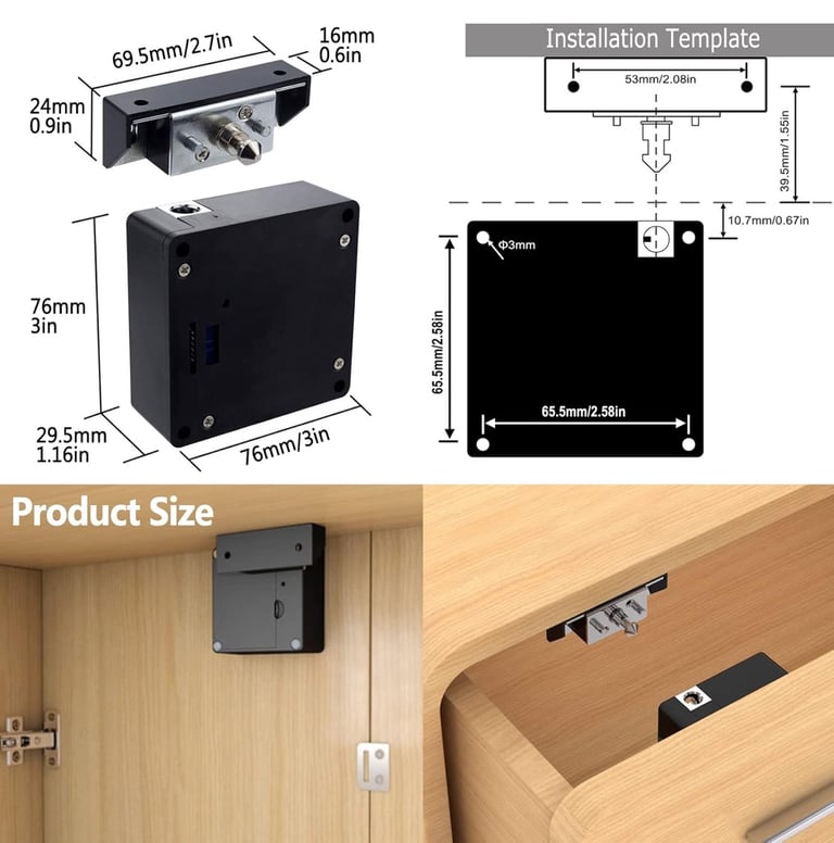 RFID Cabinet Lock, Smart NFC Electronic Locks for Wooden Cabinet