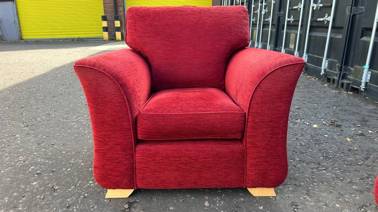 DFS 3 Seater Sofa & Armchair with Ottoman Footstool 