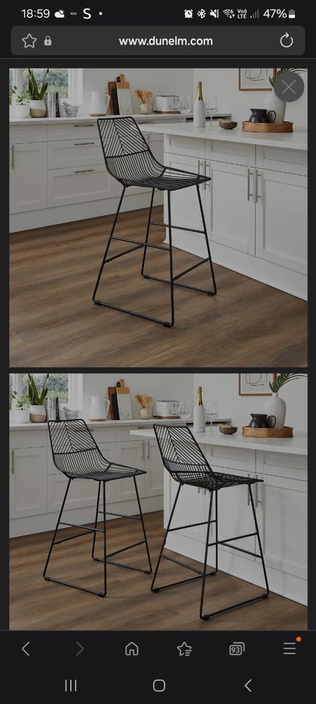 image for Two dunelm siena bar stools