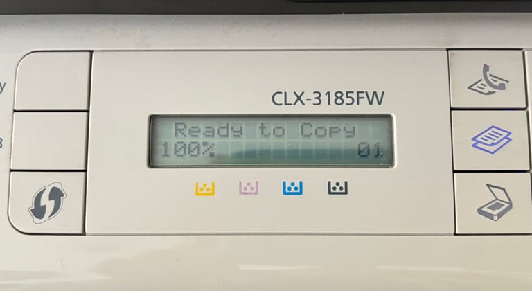 Samsung CLX - 3185FW laser multifunctional colour printer