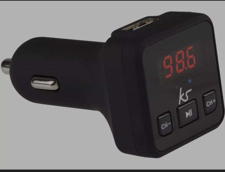 Kitsound Bluetooth to FM transmitter. Play music via Bluetooth through your car radio