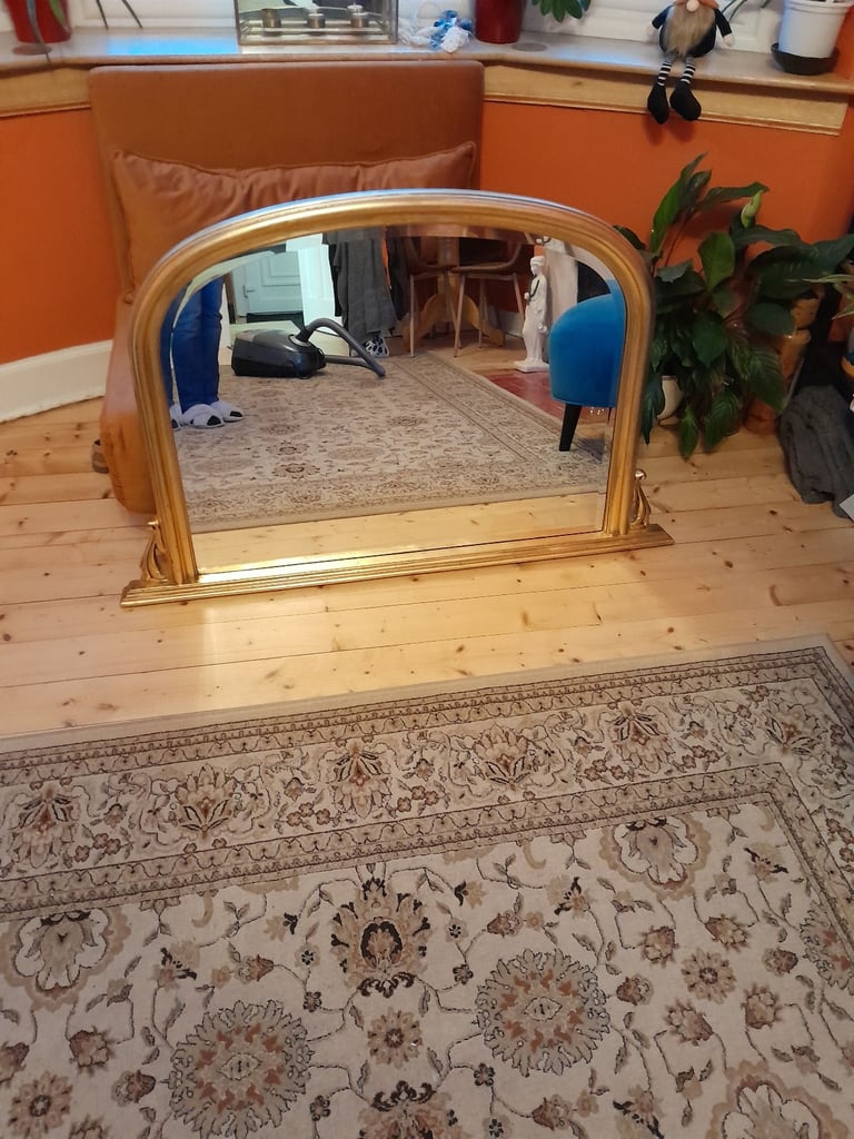 Gold fireplacd mirror 