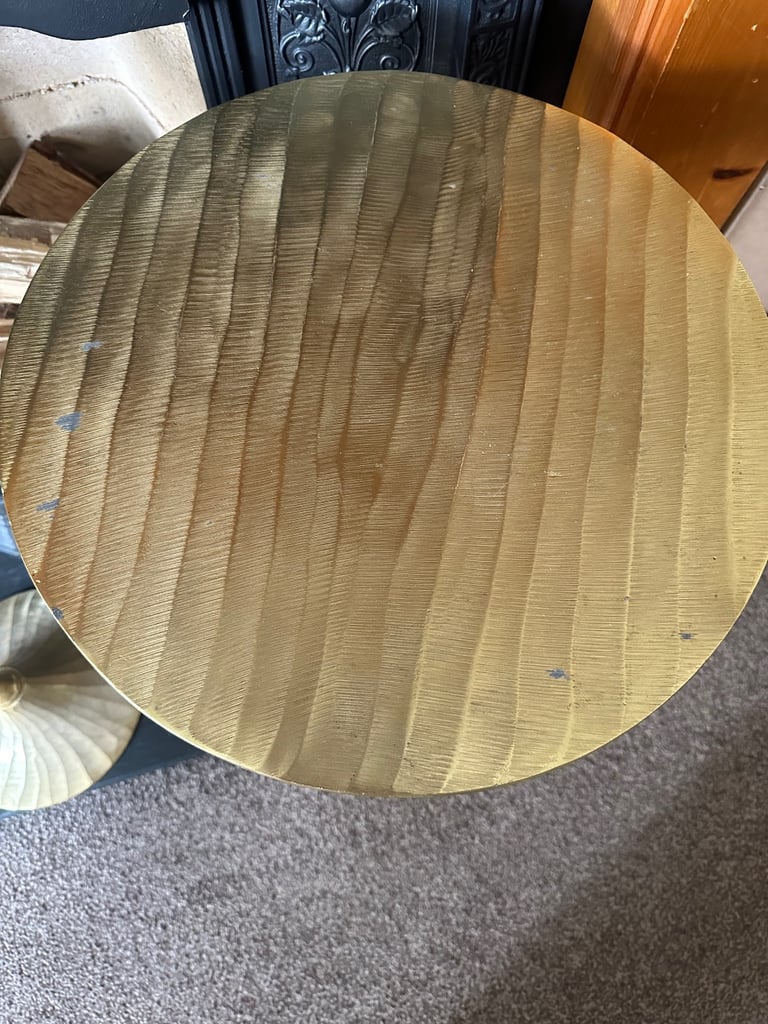 Melody Maison Round Gold Metal Side Table x2
