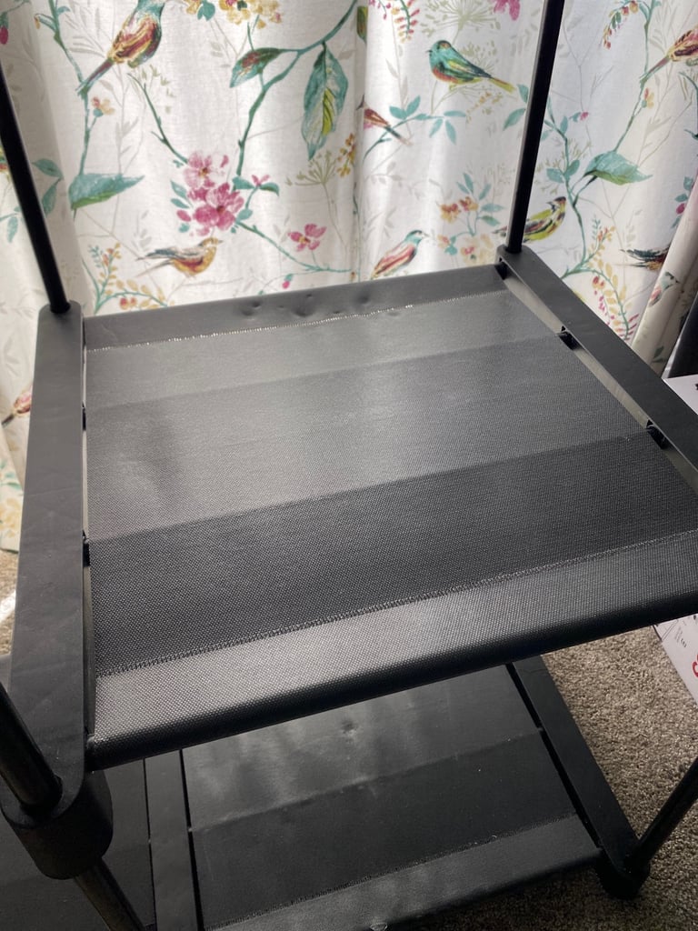 Open freestanding wardrobe clothes rail