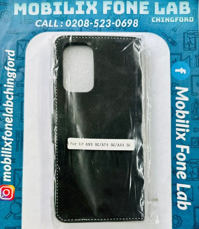 image for Brand New Black Book Case For Oppo A93 5G, A74 5G, A54 5G Leather Wallet Book Phone Cover