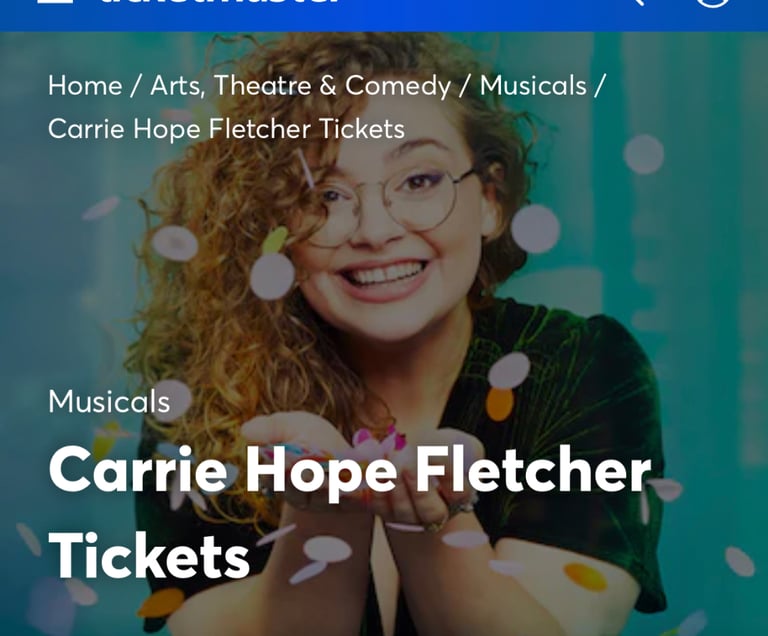 * MEET &GREET ‘Carrie Hope Fletcher FRONT ROW THEATRE ROYAL GLASGOW