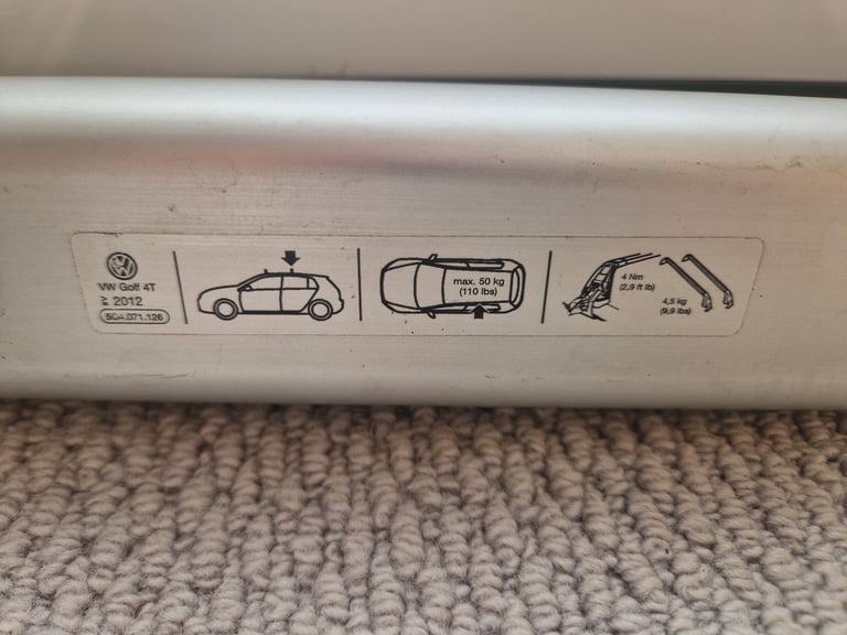 VW Golf 4T roof racks (2012 onwards)