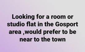 Wanted room or studio flat in Gosport