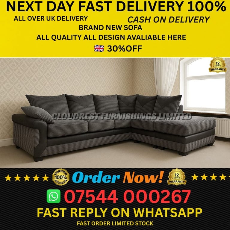 image for 🛋️ Halloween Clearance – Premium Corner & 3+2 Sofas 🎃