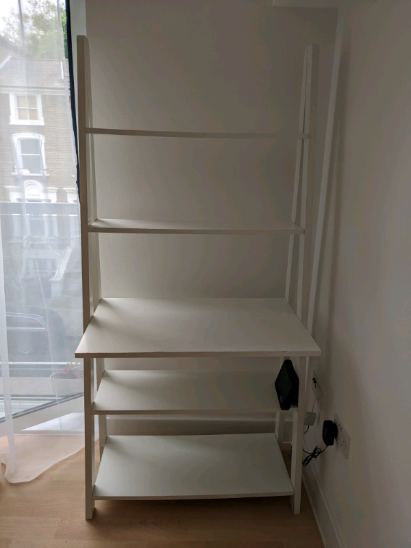 White Tiva Ladder Desk