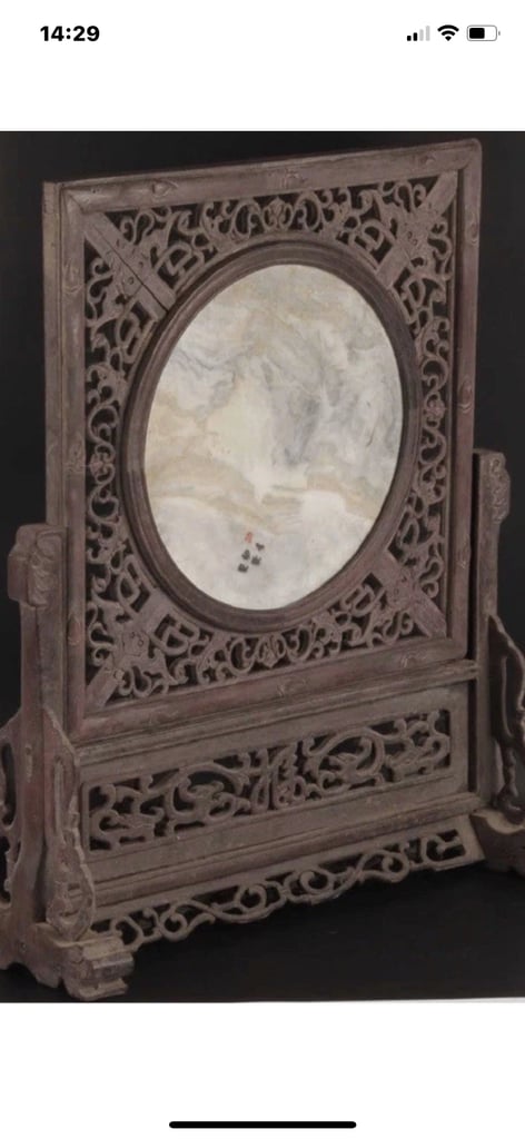 image for Antique old table screen Chinese Japanese 