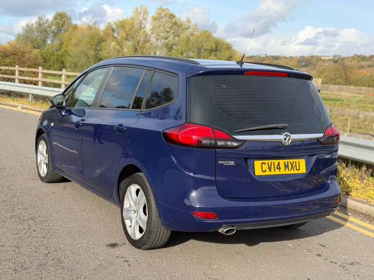 2014 VAUXHALL ZAFIRA TOURER 2.0 CDTI EXCLUSIV AUTOMATIC 7 SEATER BLUE 2 OWNERS