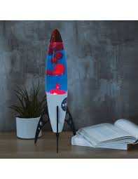 Nasa Rocket Lava Lamp, Retro Blue Red 48cm, Good Condition, Working Well