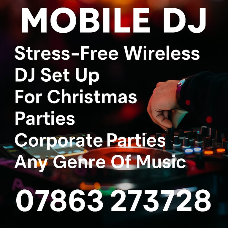 image for 🎧 Mobile DJ for Hire – Stress-Free Wireless Setup | Christmas & Corporate Parties 🎉
