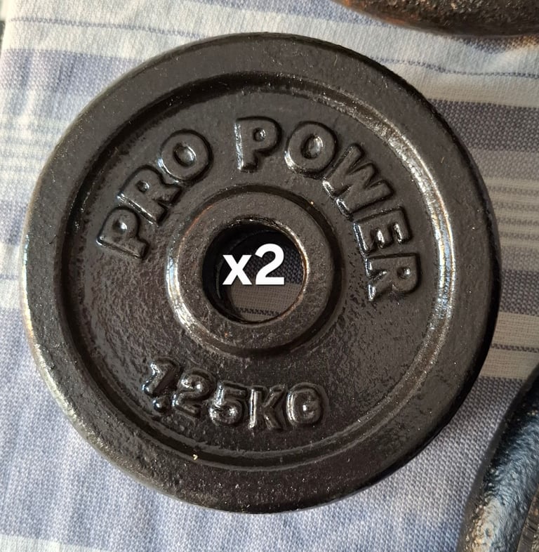 Weights, dumbells and an EZ bar 