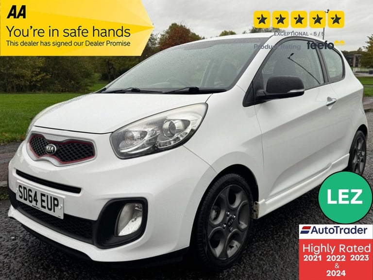 2014 Kia Picanto 1.25 EcoDynamics White Hatchback 3dr Petrol Manual Euro 5 (s/s) (84 bhp) Hatchba...