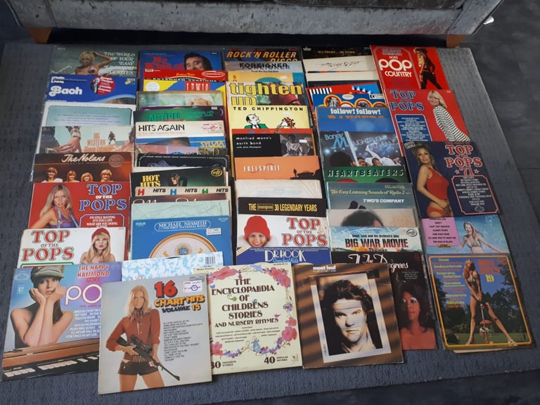 60+ Old Vinyls, LP, Long Plays from 60s & 70s, 80s. 331/3, 45 rpm, Pop Music, Funky, Classical