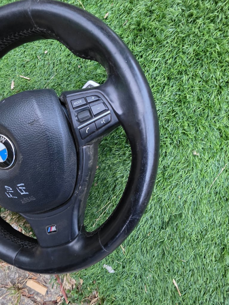 BMW F10 F11 5 SERIES M SPORT PADDLE SHIFT STEERING WHEEL AIRBAG Breaking Parts 