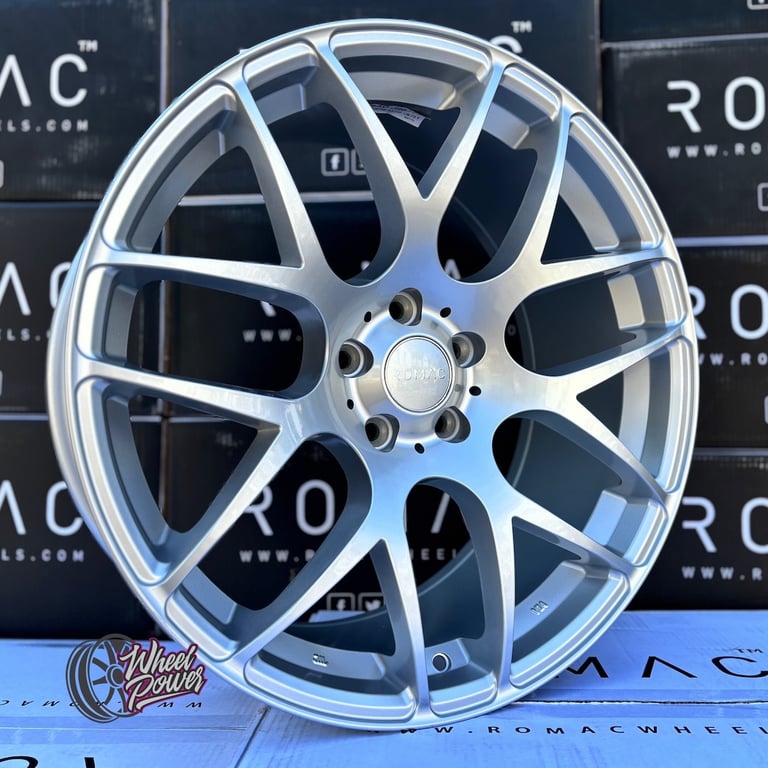image for 18” 5x120 staggered bmw silver wheels new alloys 3 series 