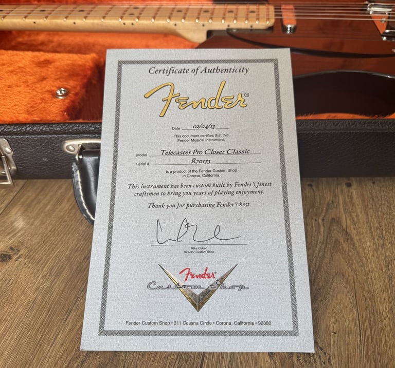Fender Custom Shop Telecaster Pro Closet Classic Black - Trades