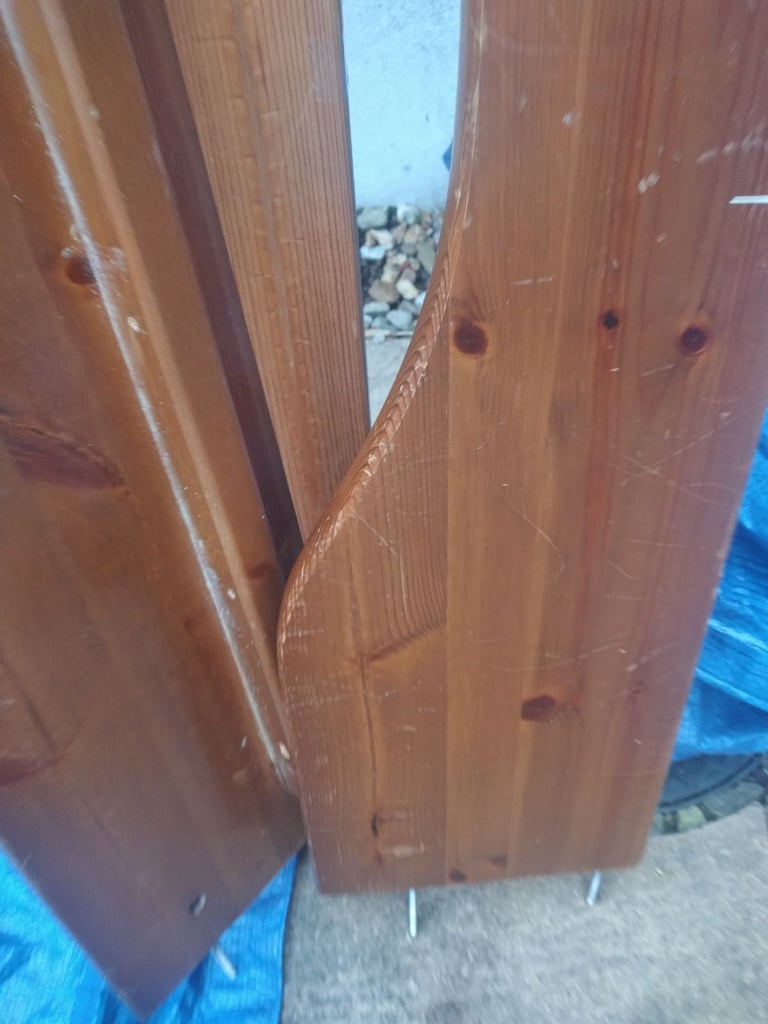 Pine double bed frame 