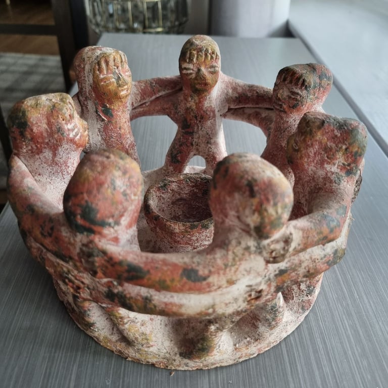 MEXICAN CIRCLE OF FRIENDS CANDLE HOLDER