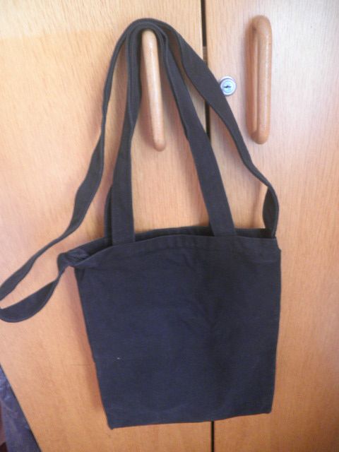 Tote Bag Shopping Bag Laptop Bag Strong Reusable – Black Cotton Printed