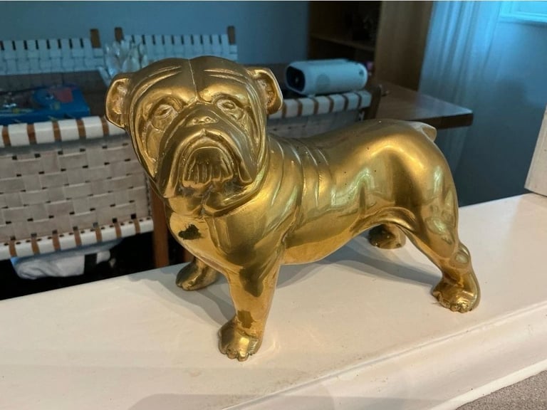 image for BRASS BRITISH BULLDOG ORNAMENT - HEAVY 