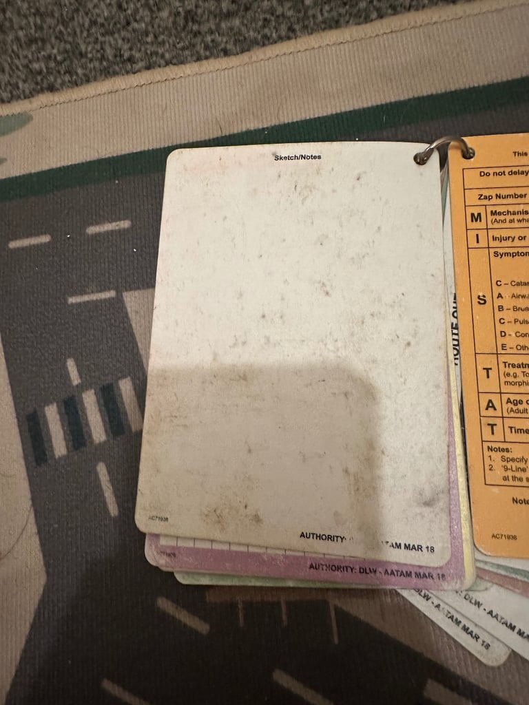 Military slates cards 