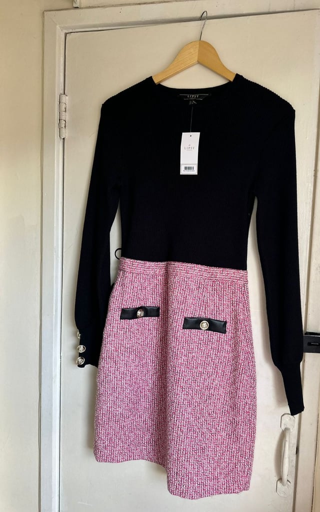 image for New Lipsy Women's 2 in 1 knitted dress with tag - size 10