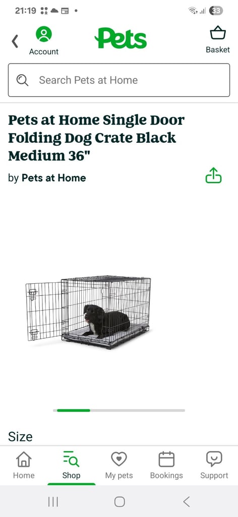 Medium dog crate 