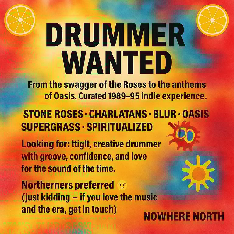 image for Drummer wanted for 80s-90's indie covers band