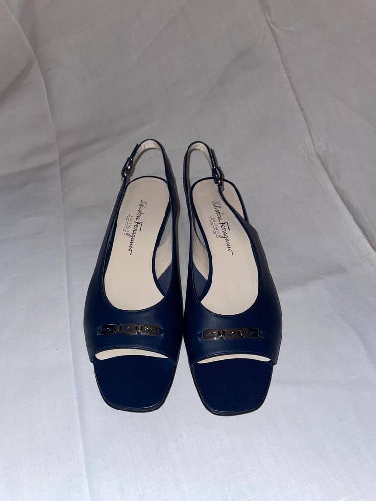 image for Vintage Luxury Navy Shoe, Salvatore Ferragamo 