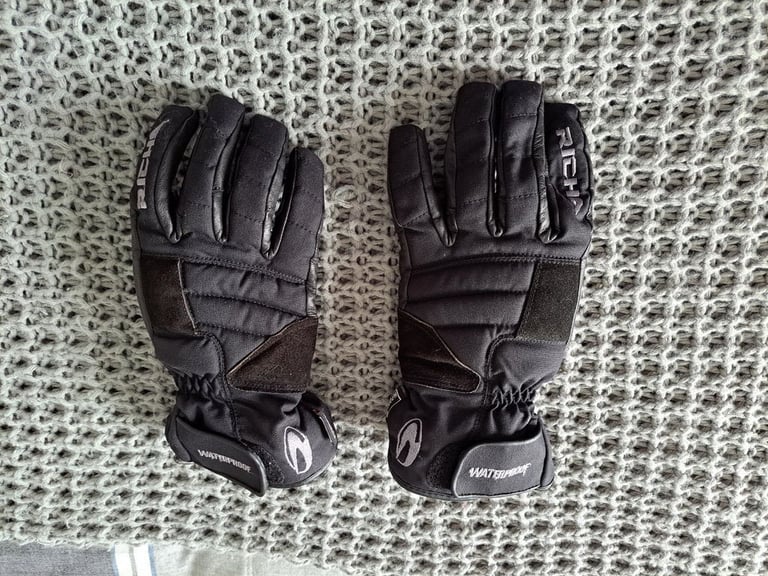 Richa Black Waterproof Motorcycle gloves
