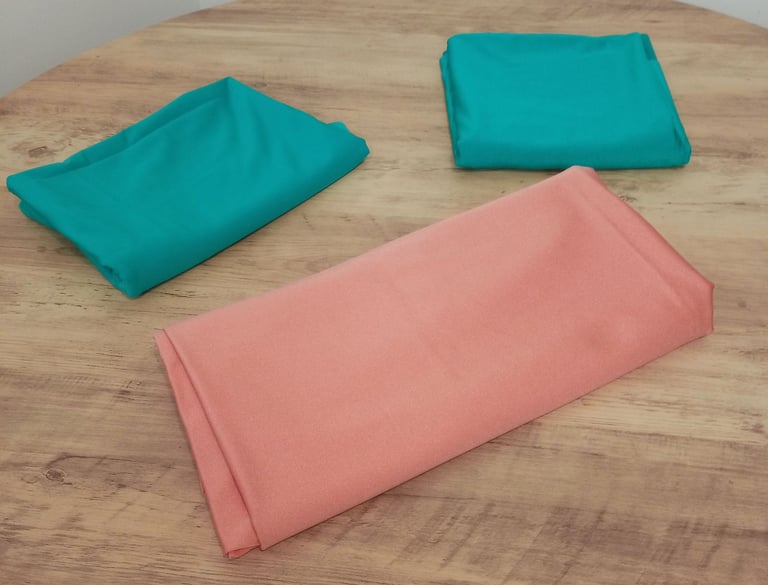 image for Lycra/satin fabric and threads - Price as stated 