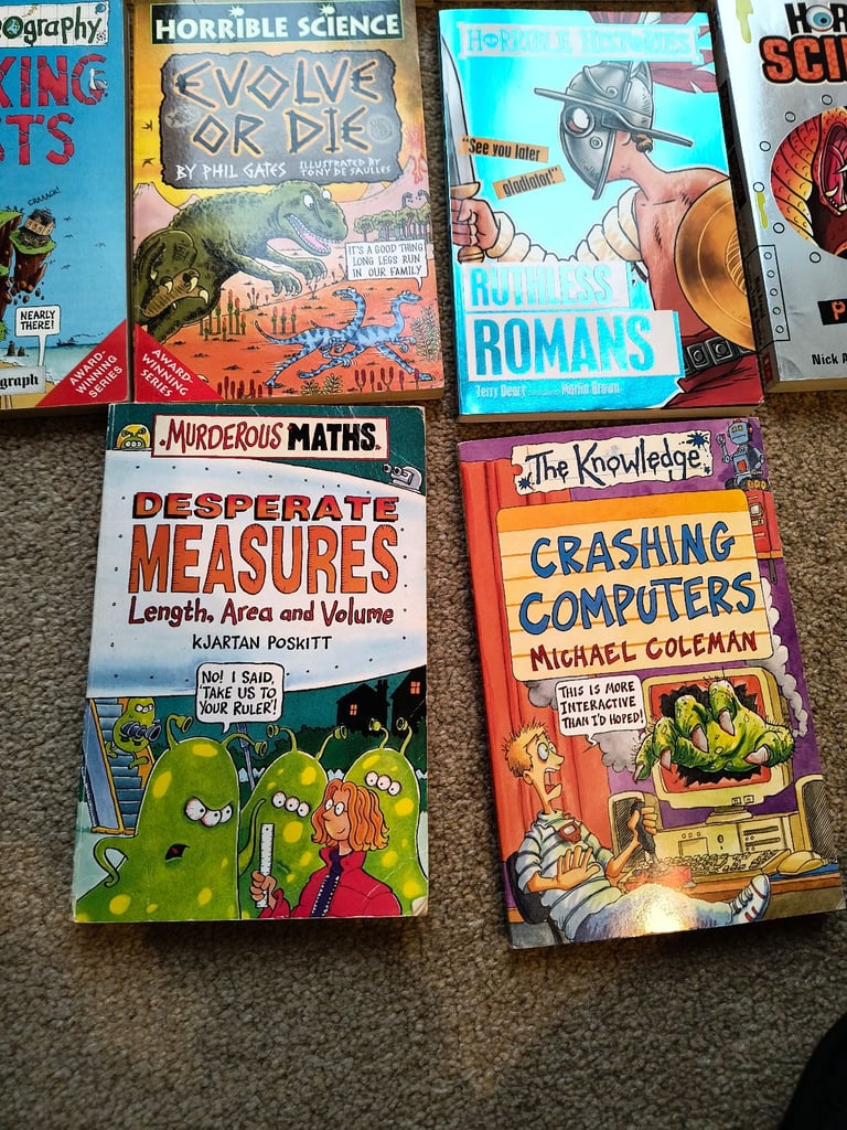 Horrible science, Horrible Geography and Histories , The Knowledge and Murderous Maths