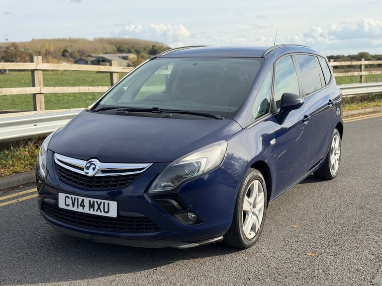2014 VAUXHALL ZAFIRA TOURER 2.0 CDTI EXCLUSIV AUTOMATIC 7 SEATER BLUE 2 OWNERS