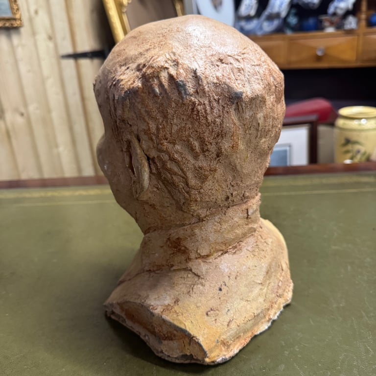 Plaster portrait bust — unsigned, c.20th century — 25 cm tall 