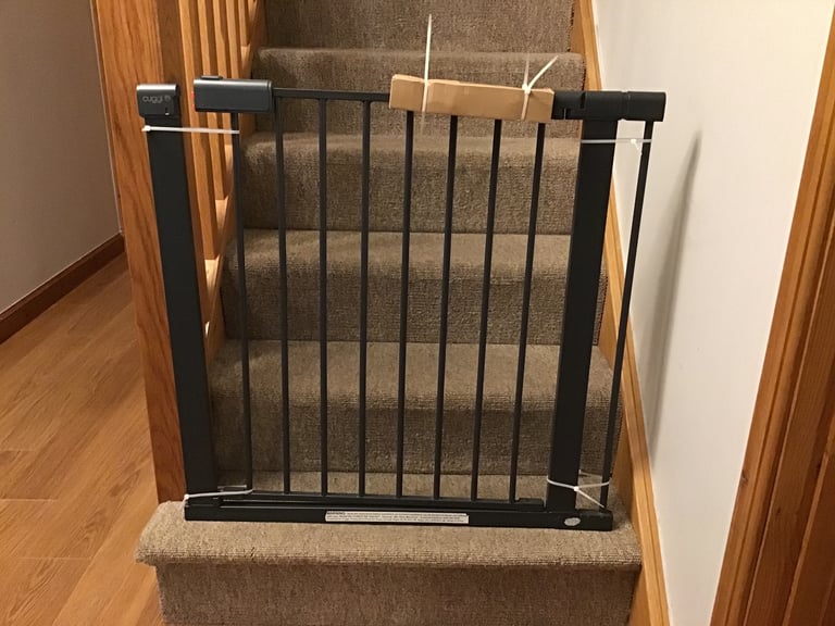 image for Stair gate with extension Grey as new