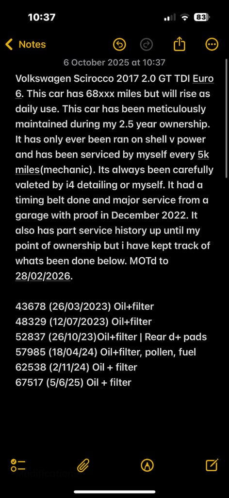 Volkswagen, SCIROCCO, Coupe, 2017, Manual, 1968 (cc), 2 doors