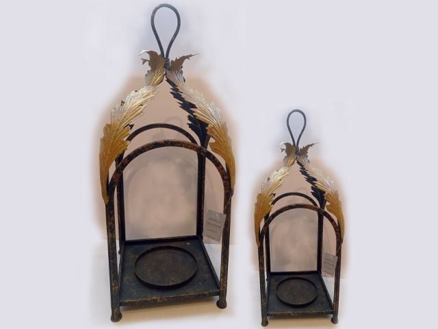 Pair of Metal Lanterns.
