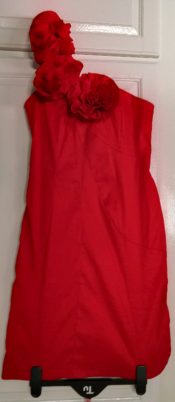 image for Satin Prom Dress, bright Red