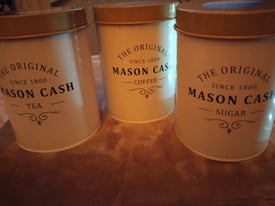 MASON CASH CANISTER. / TEA COFFEE AND SUGAR CANNISTERS 