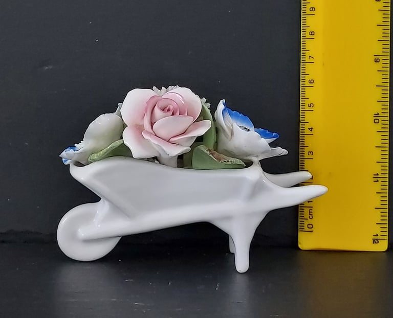 Vintage Royale Stratford Fine Bone China Floral Bouquet in Wheelbarrow